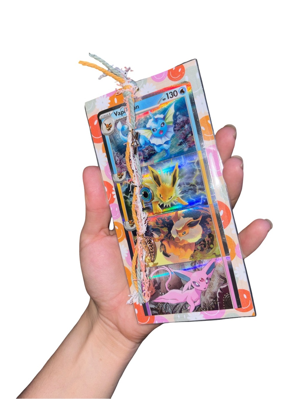 Pokemon Eeveelutions Card Sleeve with Vibrant Orange and Pink Accents